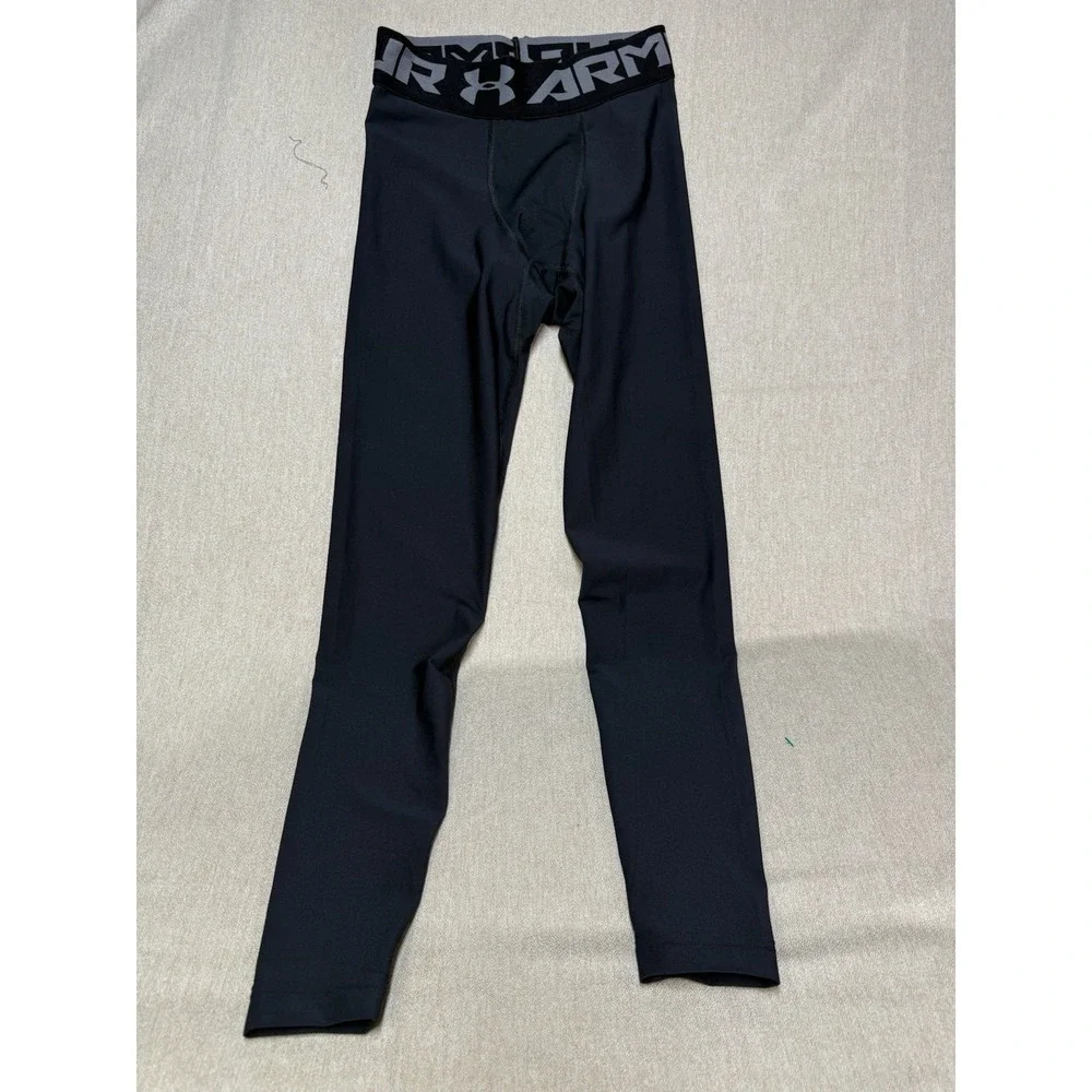 Under Armour Men's Black Compression Pants S Polyester Elastic Waist Sports